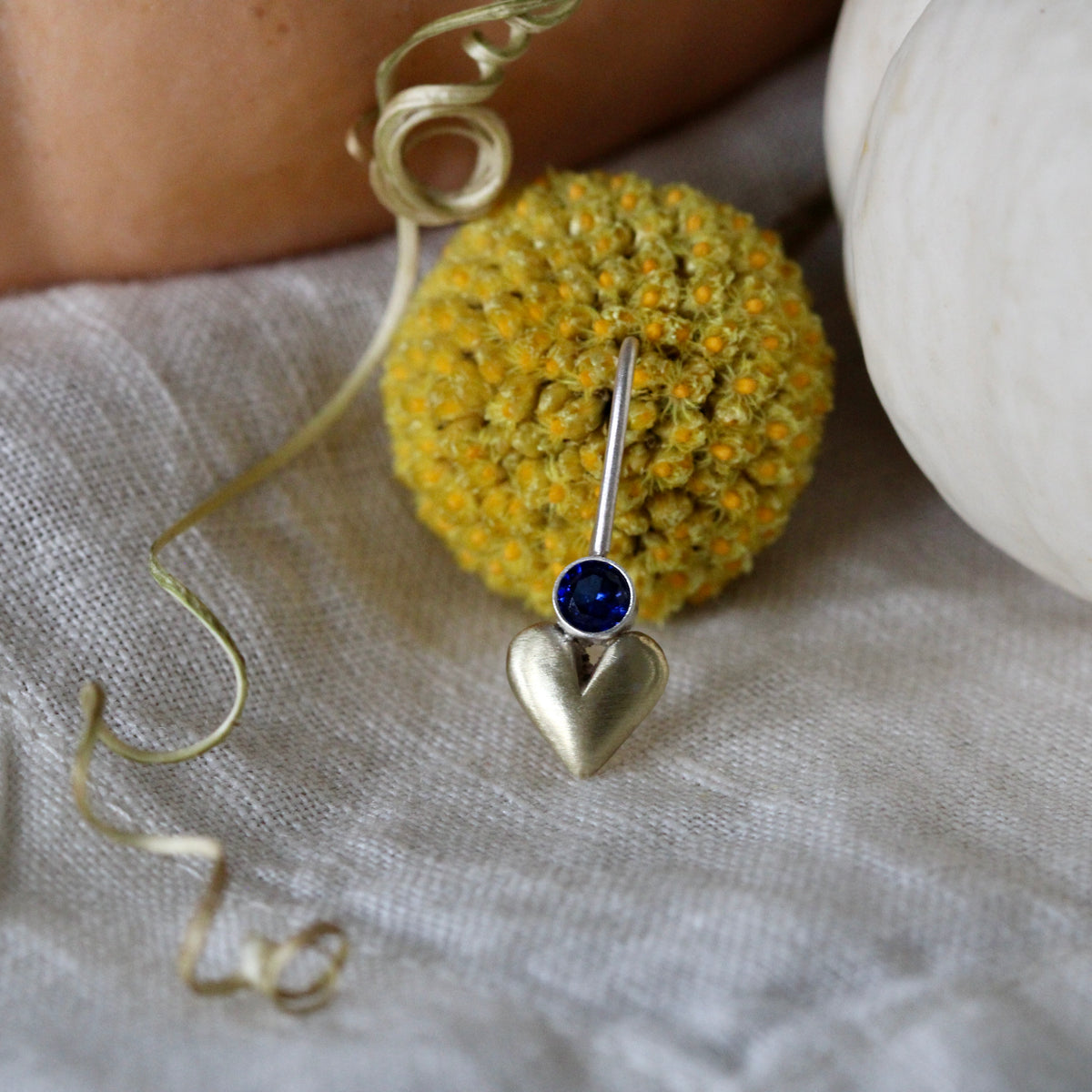 mixed metal Birthstone Golden Heart charm Storyteller Collection