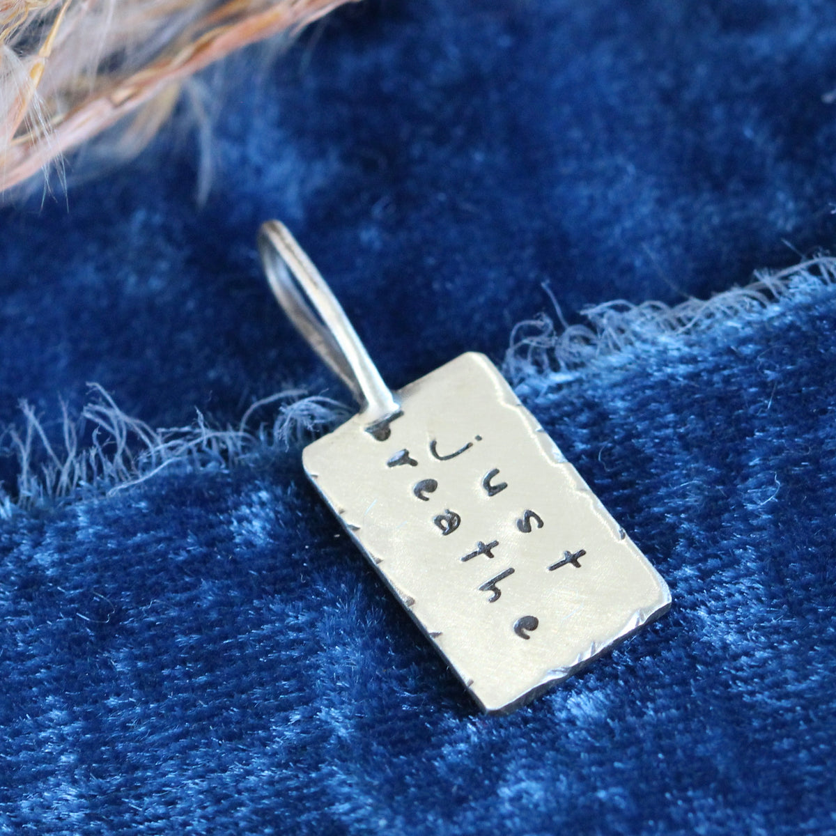 Personalized Sterling Silver Rectangle Charm – Storyteller Collection