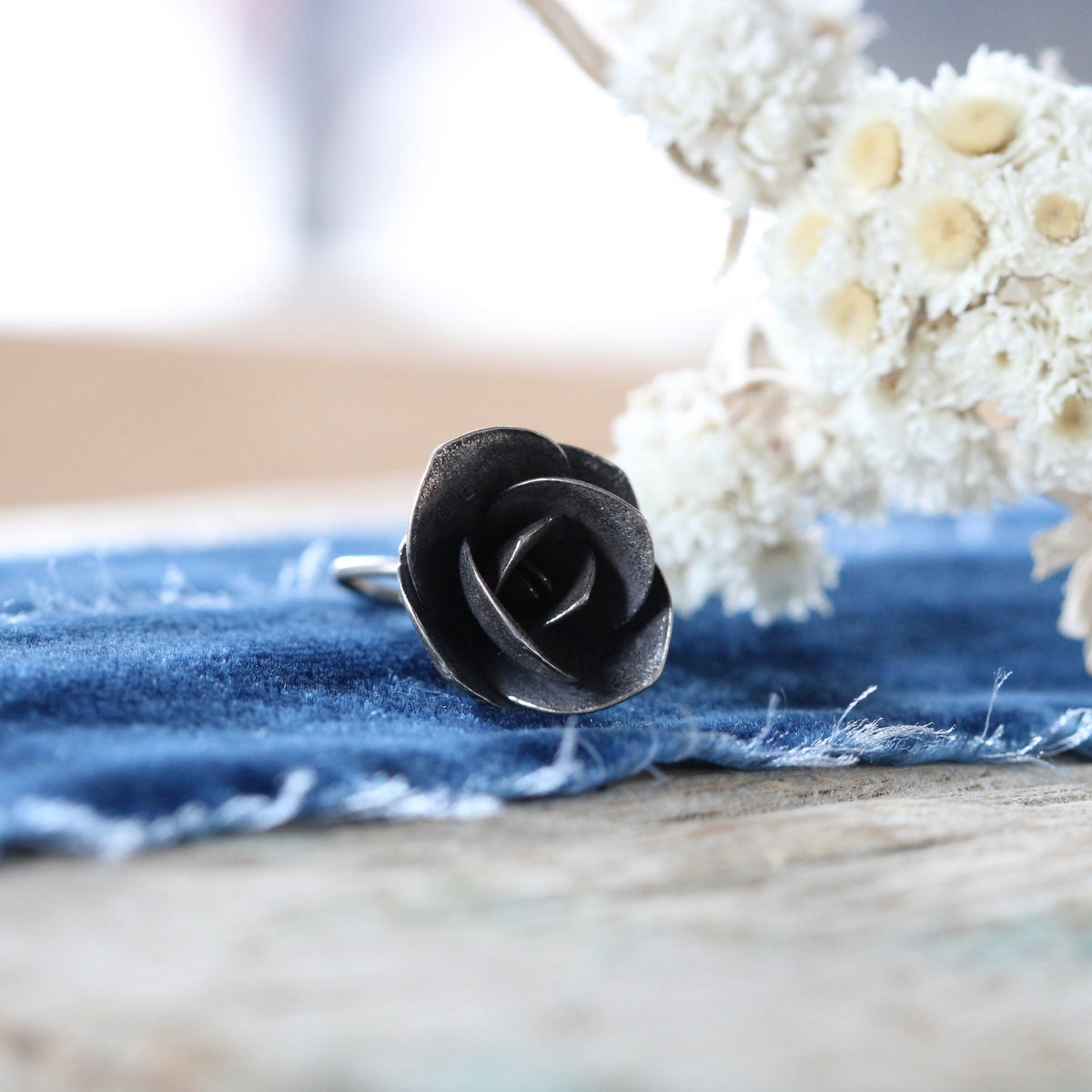Rose Form Sterling Silver Succulent Botanical Charm No. 1