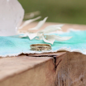 14k gold personalized Stacking ring