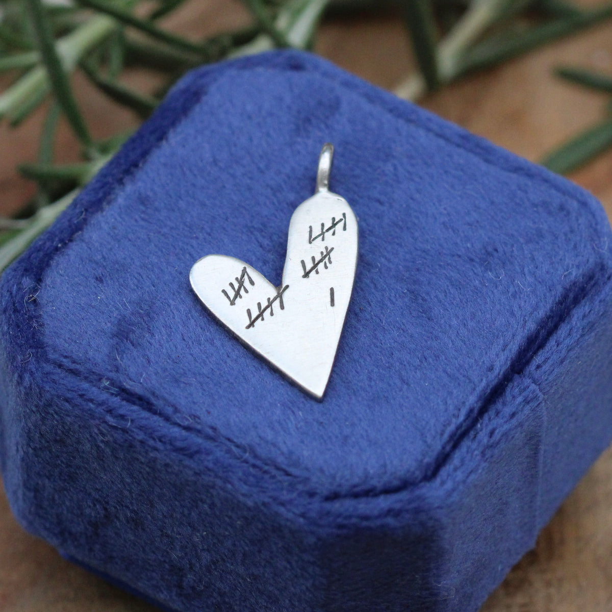 Anniversary Heart Sterling silver and 14k Gold and Diamond