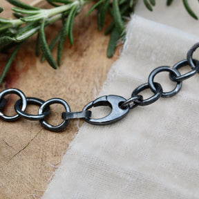 Heavy hand forged sterling silver and 18k yellow gold