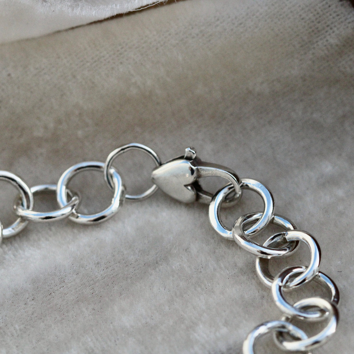 hand forged heavy gauge sterling silver bracelet