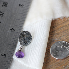 Aquamarine gemstone and silver Midnight Garden Earrings