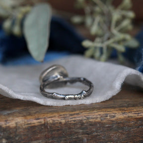 Wanderer Ring Amazonite and sterling silver cast branch