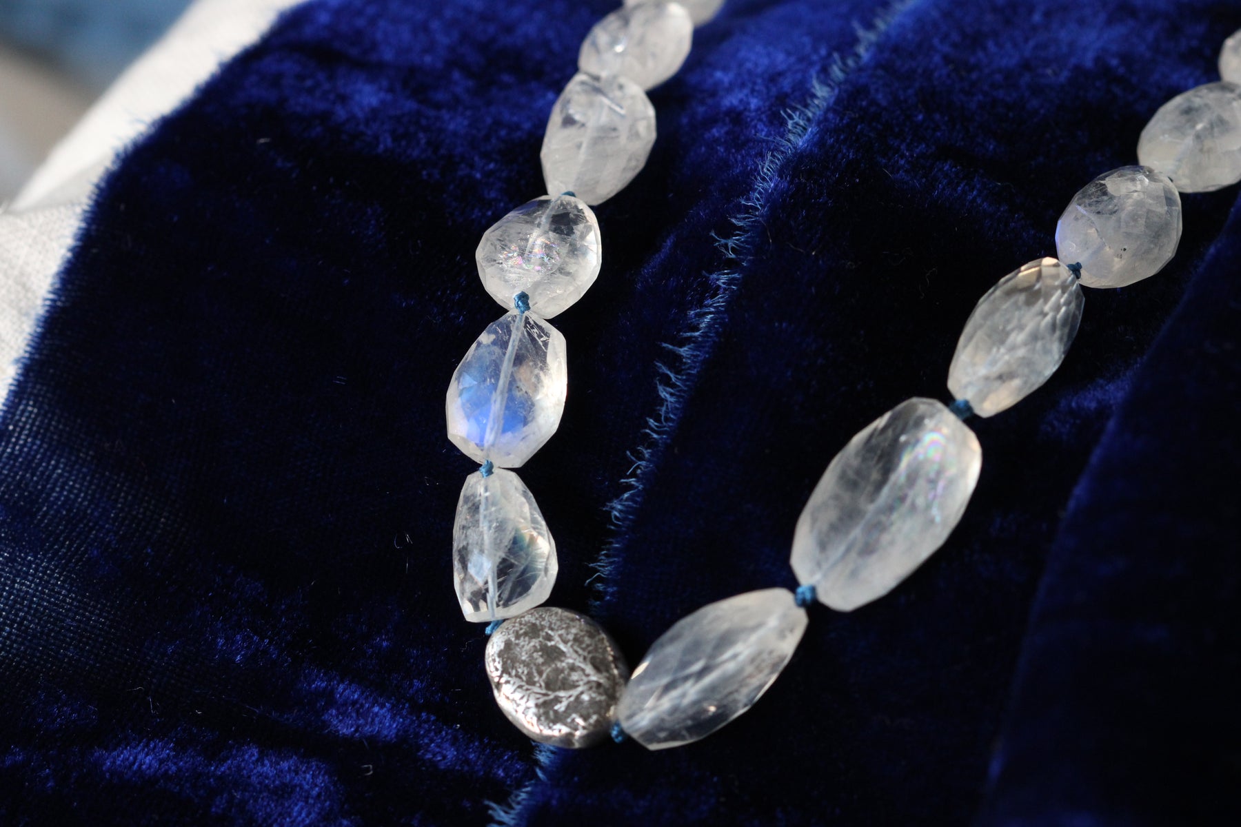Exquisite Rainbow Moonstone Necklace – Mermaid’s Treasure