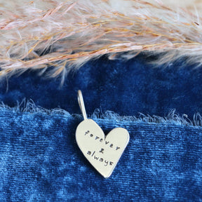Forever & Always Sterling Silver Heart Charm – Storyteller Collection