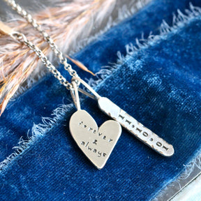 Forever & Always Sterling Silver Heart Charm – Storyteller Collection