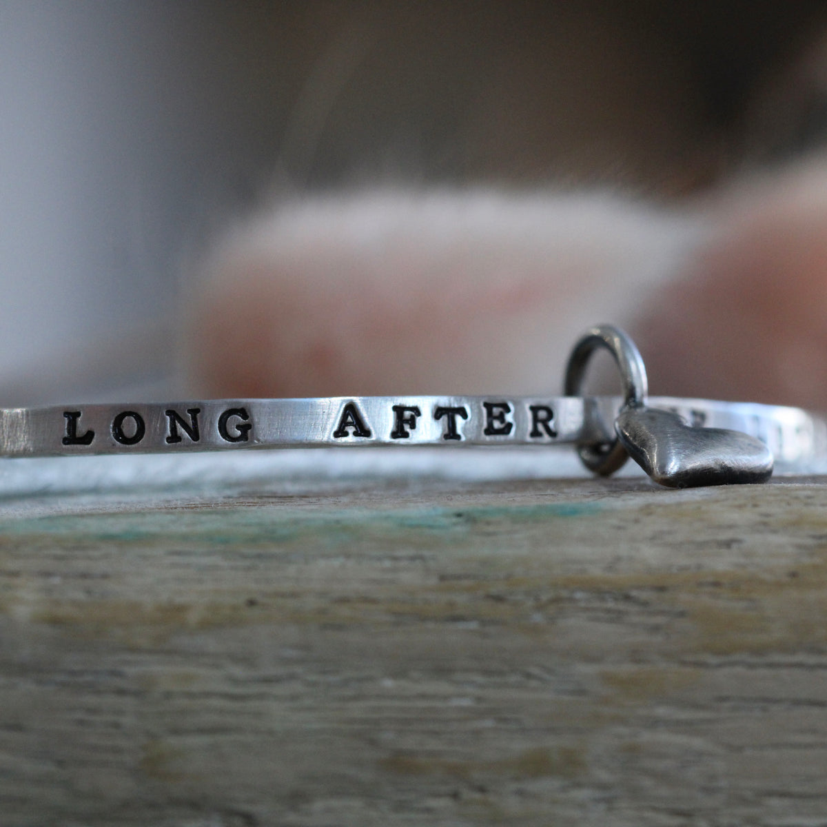 A Mother's Hug sterling silver bangle bracelet