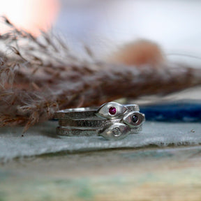Guardian Birthstone Sterling Silver Ring