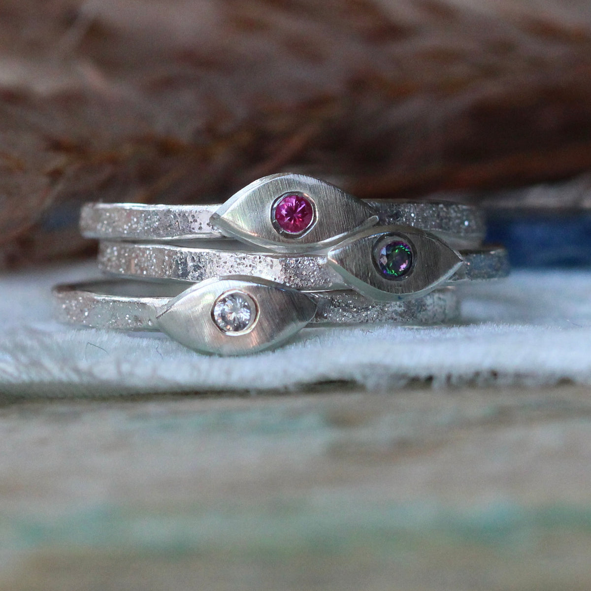 Guardian Birthstone Sterling Silver Ring