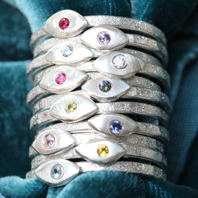 Guardian Birthstone Sterling Silver Ring