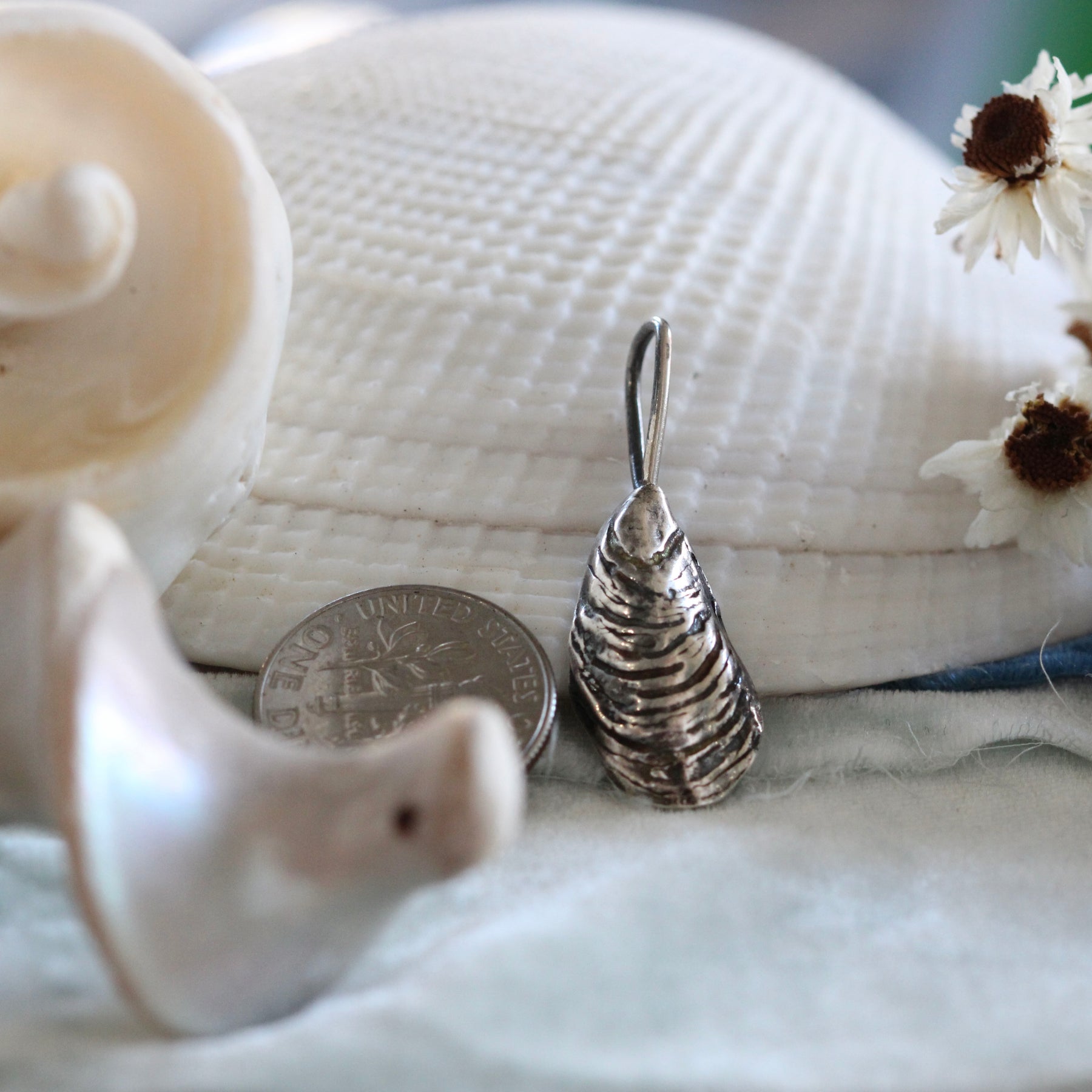 Mussel Shell with Opal Charm Pacific Coast Collection