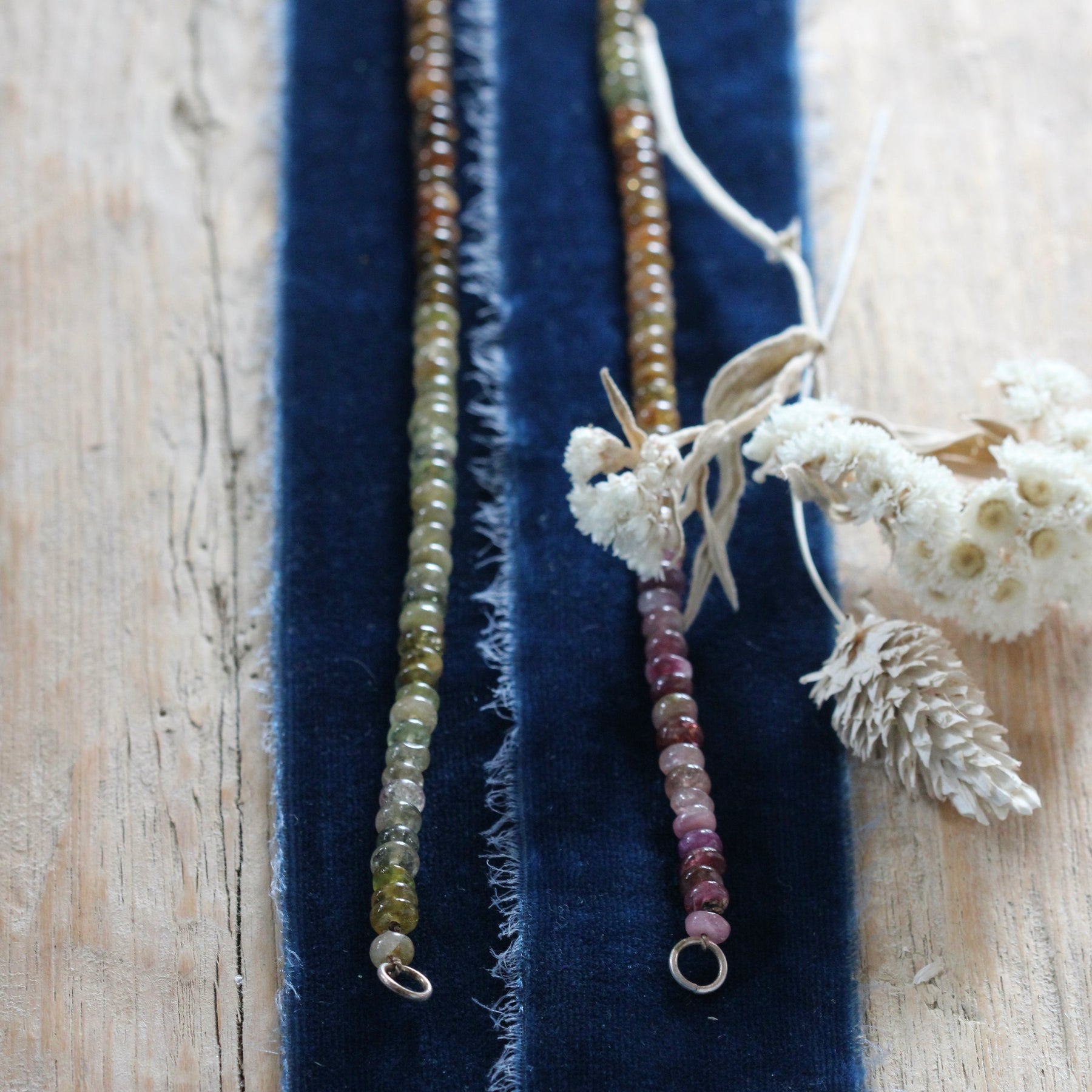 Multi Color Tourmaline Hand Knotted Gemstone Chain