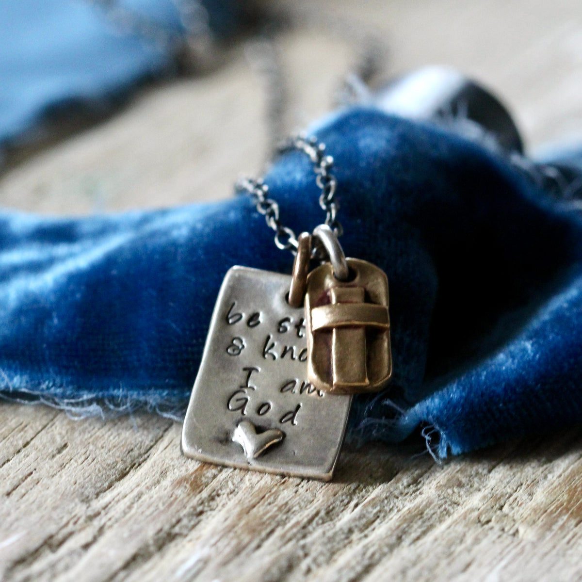 Be Still and Know necklace Sterling silver ARCHIVE SALE