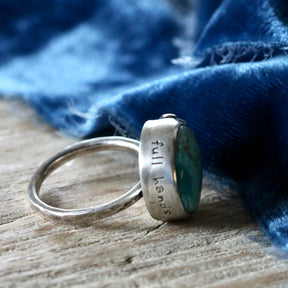 Turquoise Ring with inscription on bezel ARCHIVE SALE