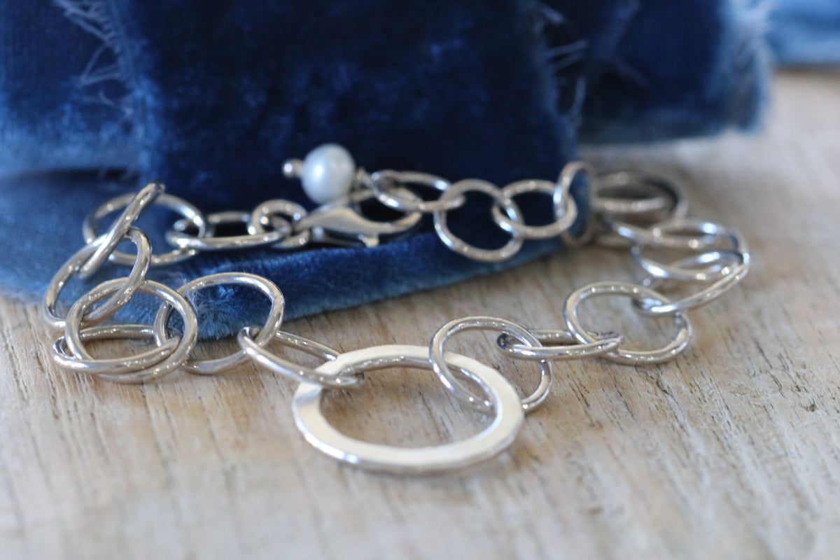 Open Circle Bracelet sterling silver ARCHIVE SALE