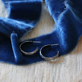Patterned Sterling Silver Hoops ARCHIVE SALE