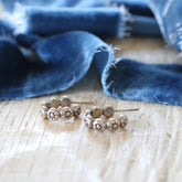 Patterned Sterling Silver Hoops ARCHIVE SALE