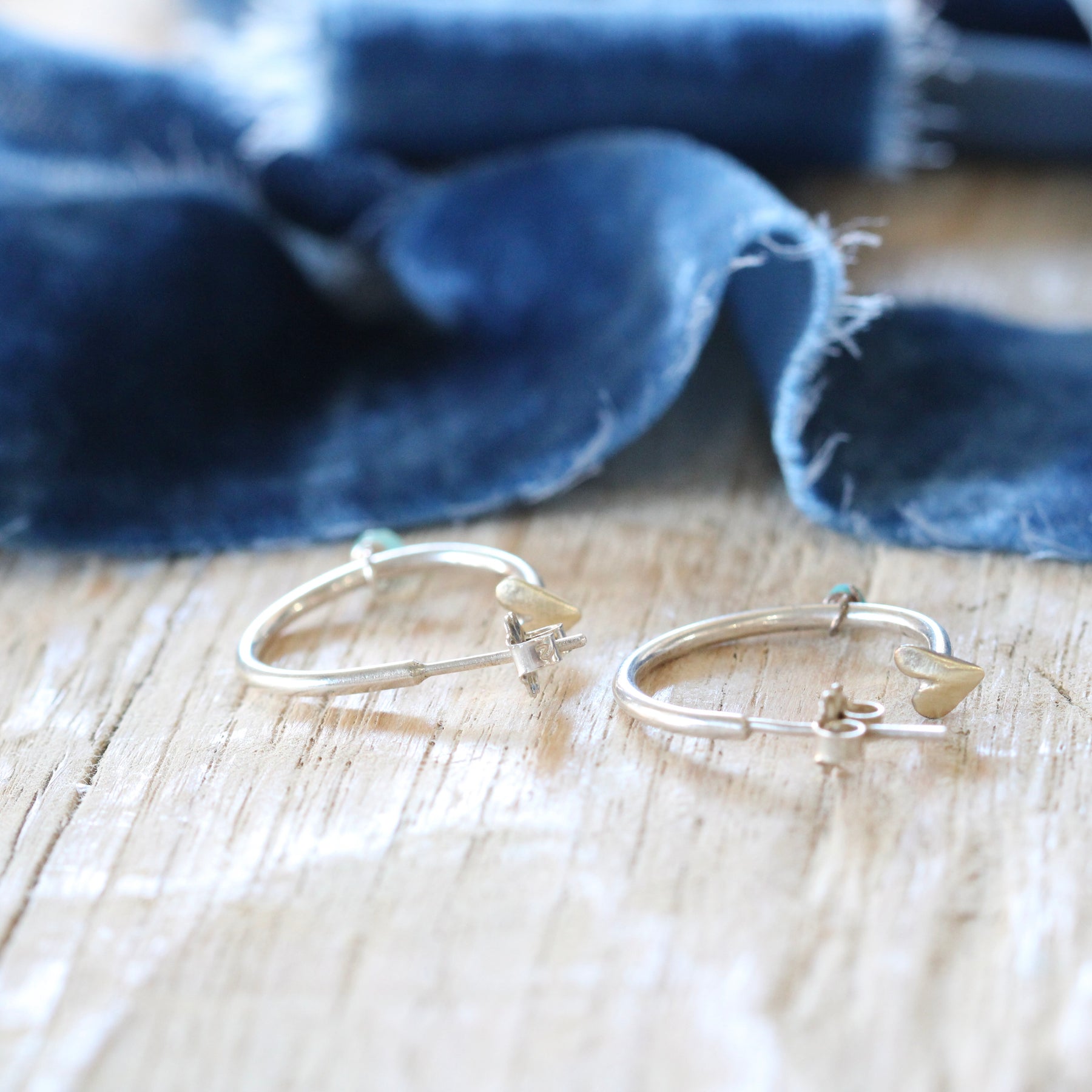 Gemstone Charm Hoops ARCHIVE SALE