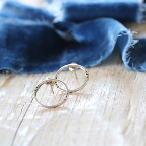 Open circle sterling silver stud earrings 4 sizes ARCHIVE SALE