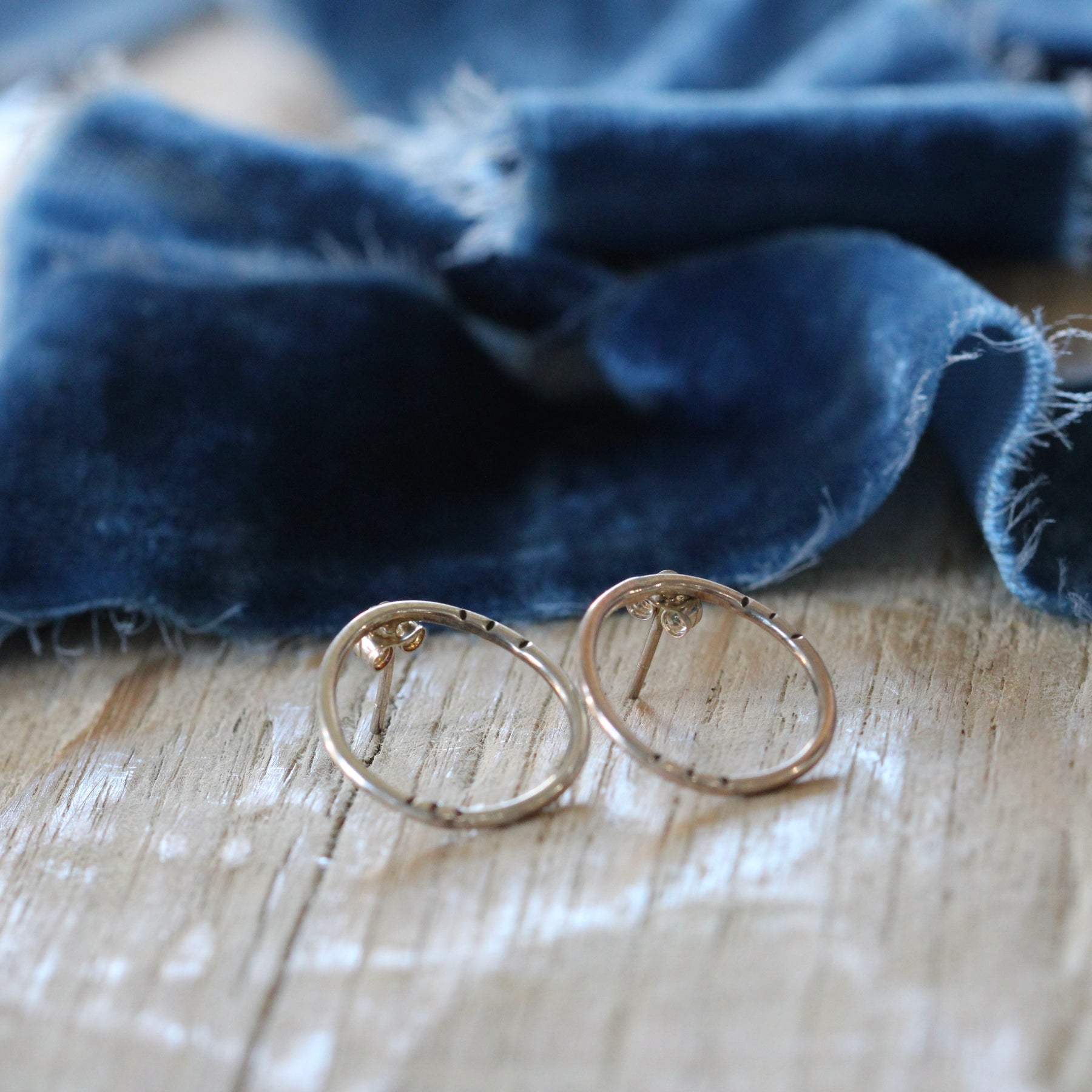 Open Oval sterling silver stud earrings 2 sizes ARCHIVE SALE