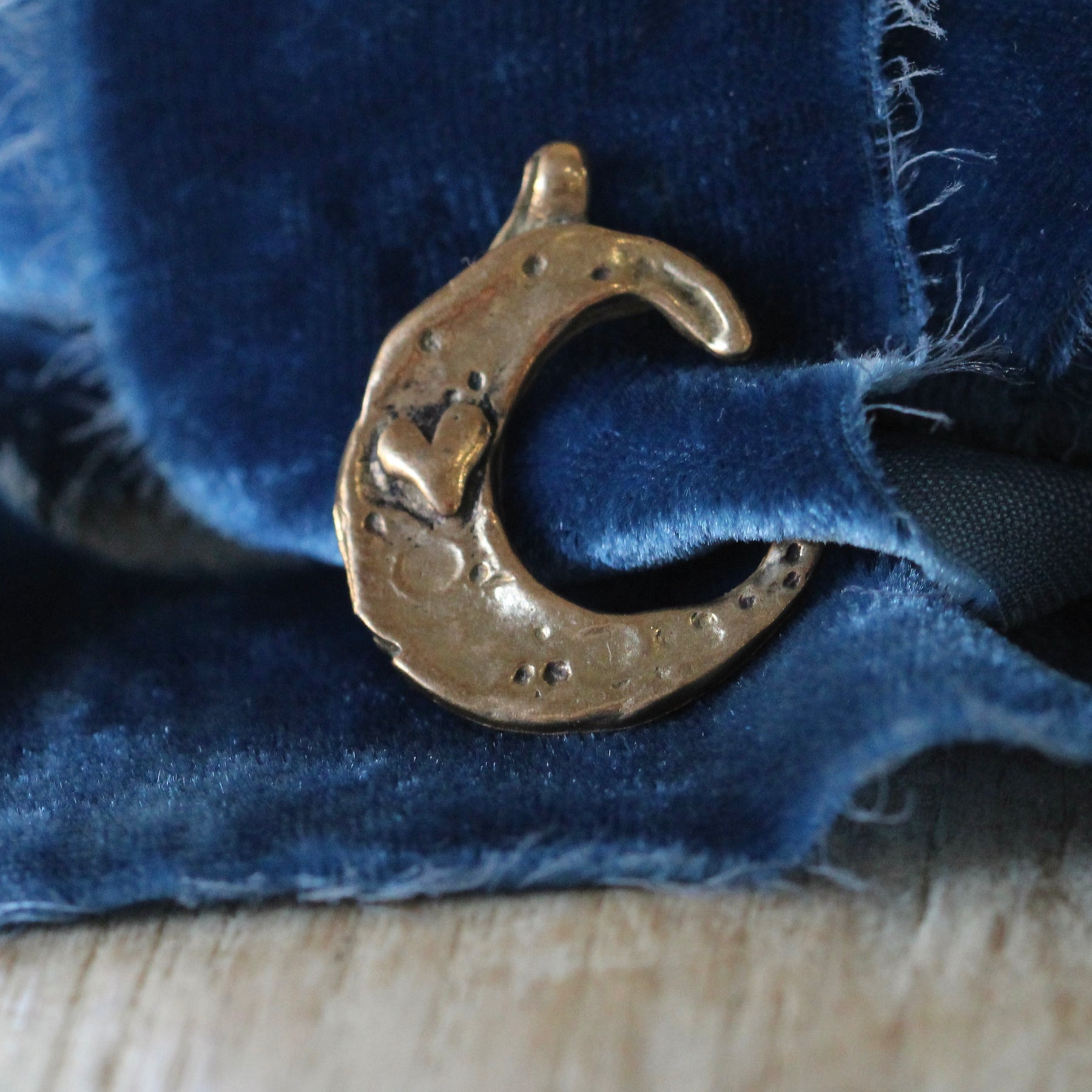 Bronze Crescent Moon pendant ARCHIVE SALE