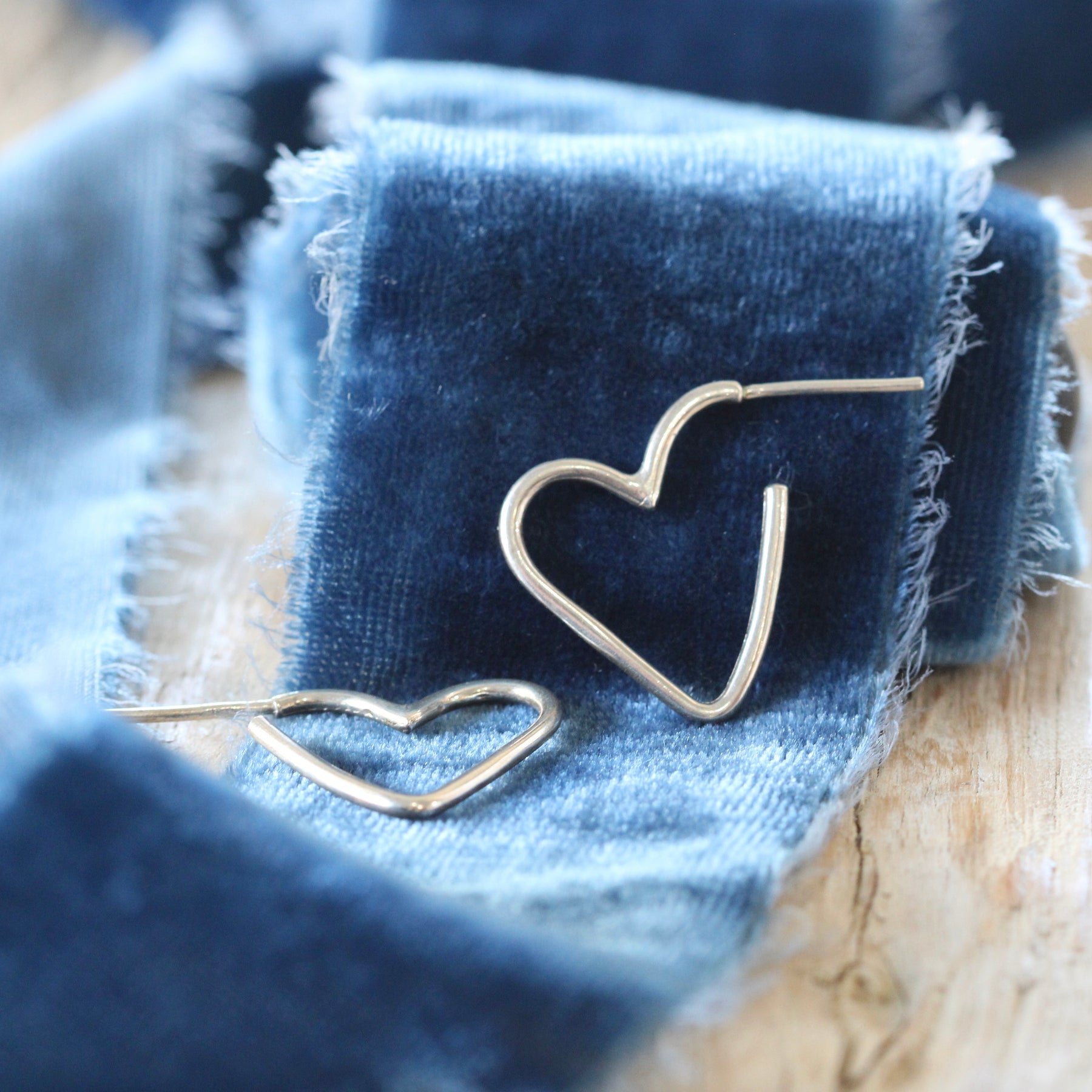 Open Heart Hoops Sterling Silver ARCHIVE SALE