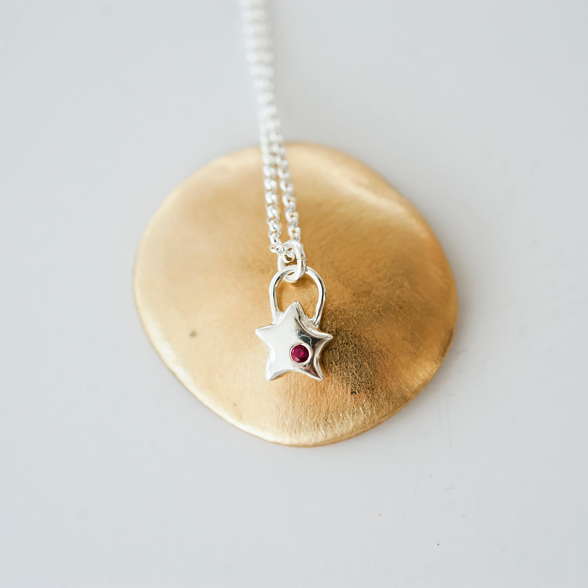 Birthstone Star Sterling silver Necklace