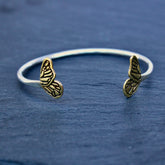 Painted Lady Butterfly Cuff Bracelet