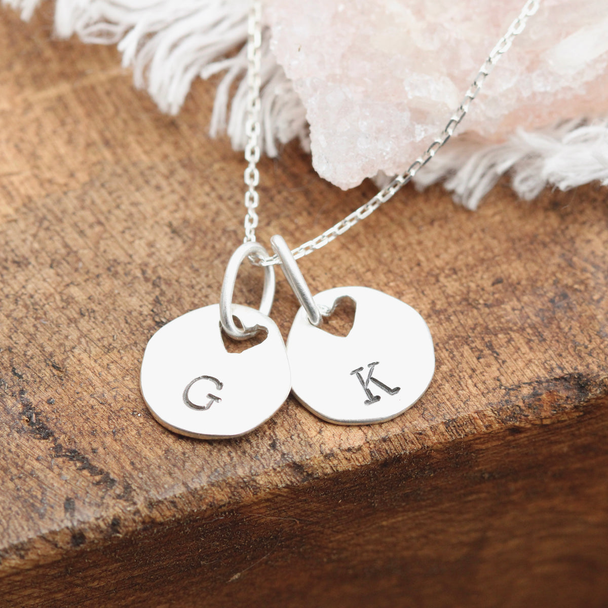 Sterling silver initial charm necklace