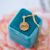 With Brave Wings She Flies Gold Necklace