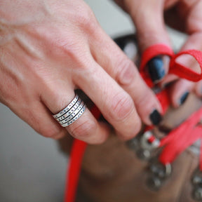 Personalized Sterling Silver Stamped Stacking Rings