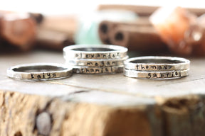 Personalized Sterling Silver Stamped Stacking Rings