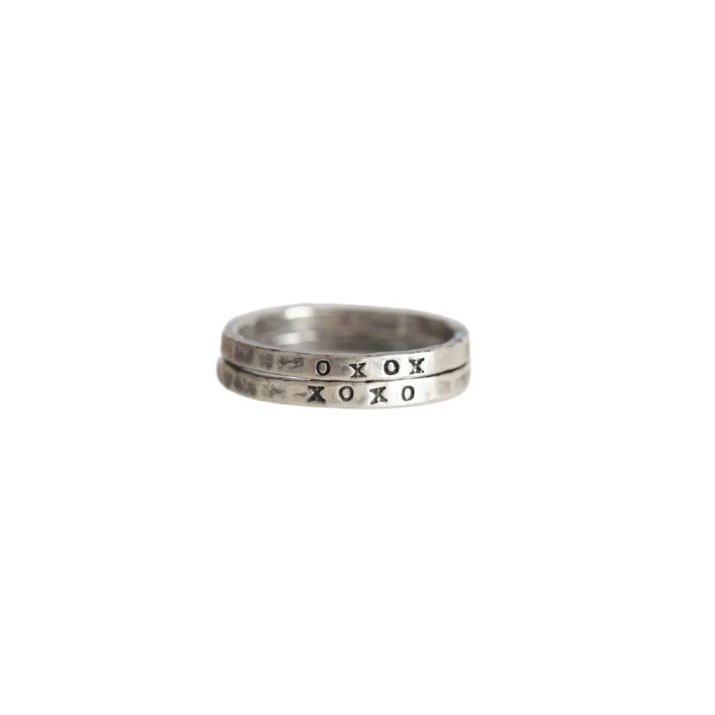 Personalized Sterling Silver Stamped Stacking Rings