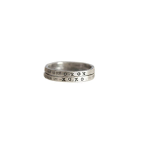 Personalized Sterling Silver Stamped Stacking Rings