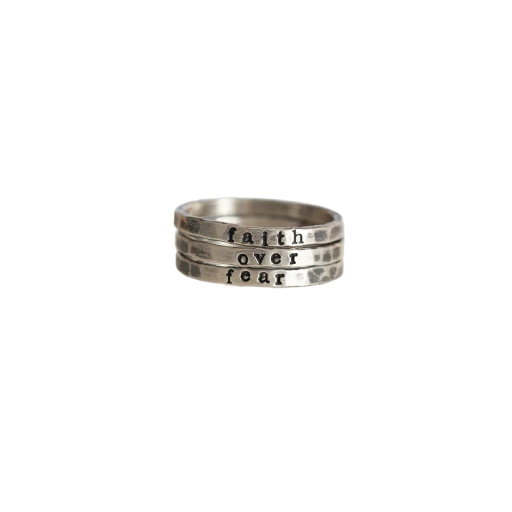 Personalized Sterling Silver Stamped Stacking Rings